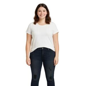 Rachel Roy Black Distressed Mid-Rise Girlfriend Jeans Size 8/29